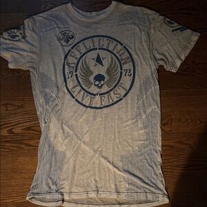 Affliction Men's White Graphic T-Shirt